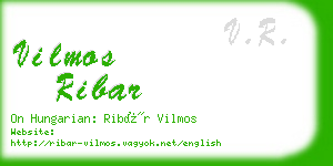 vilmos ribar business card